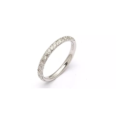 Diamant ring in 14 karaat witgoud 0,154 ct