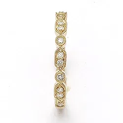 briljant ring in 14 karaat goud 0,143 ct