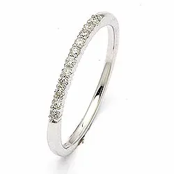 Smal diamant ring in 14 karaat witgoud 0,099 ct