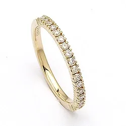 smal diamant ring in 14 karaat goud 0,27 ct