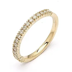 smal diamant ring in 14 karaat goud 0,27 ct