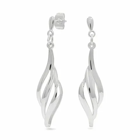 Groot lange oorbellen in zilver