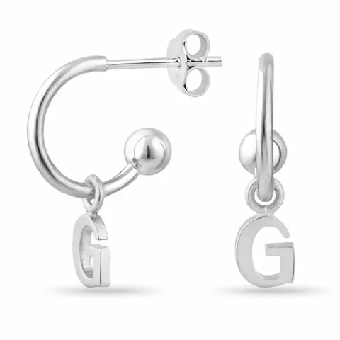 letter g halfcreool in zilver