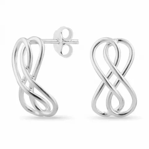 infinity oorbellen in zilver