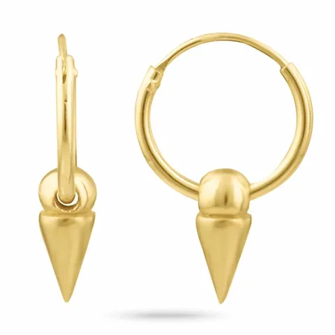 12 mm creooloorbellen in verguld zilver