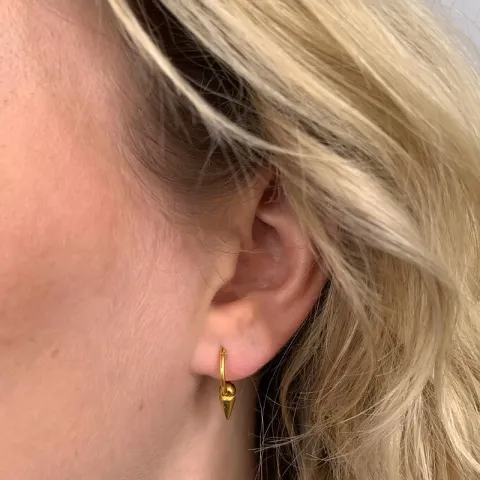 12 mm creooloorbellen in verguld zilver