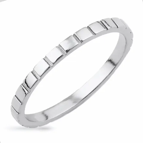 met structuur ring in zilver