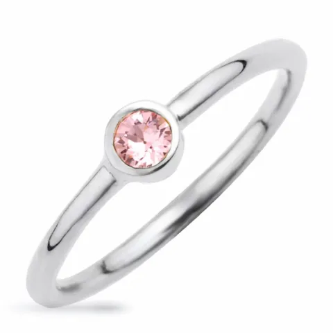 kristal ring in zilver