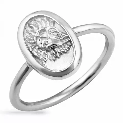 ovale ring in zilver