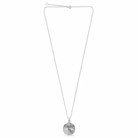 rond ketting in zilver met hanger in zilver