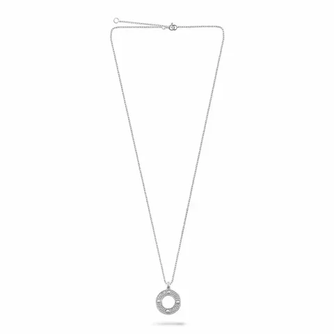 rond ketting in zilver met hanger in zilver