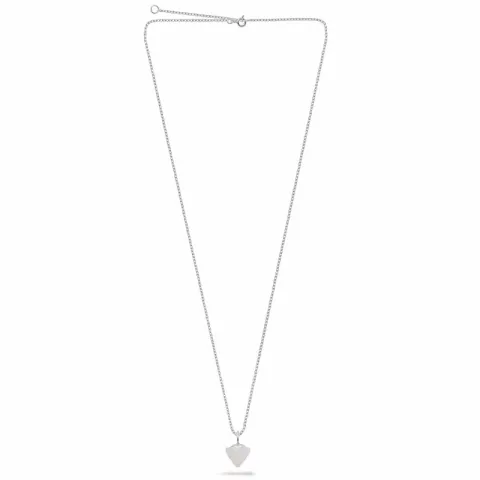 maansteen ketting in zilver met hanger in zilver