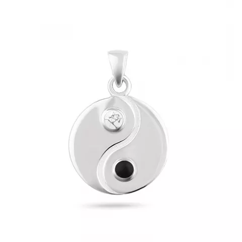 yin yang hanger in zilver