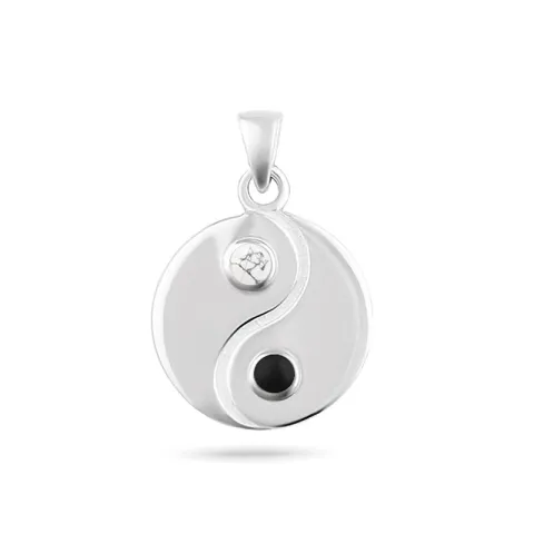 yin yang hanger in zilver