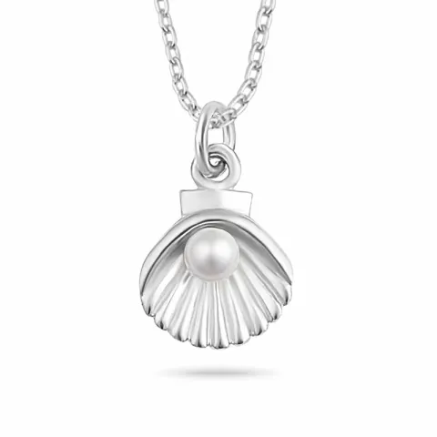 mossel parel ketting in zilver