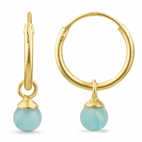 12 mm amazoniet creool in verguld zilver - Loom Stones