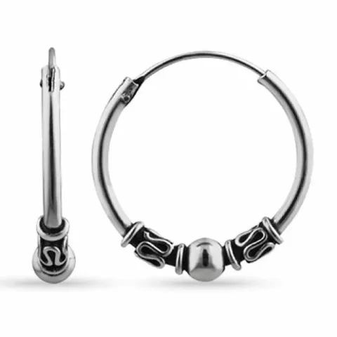 Rond oorbellen in zilver