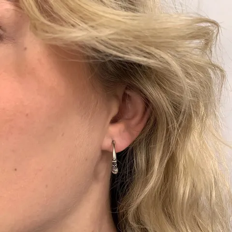 Rond oorbellen in zilver