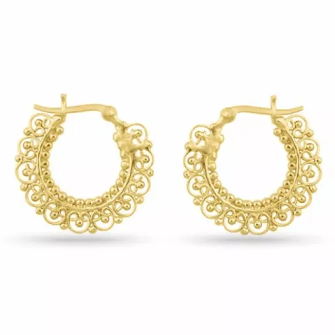 Rond oorbellen in verguld sterlingzilver