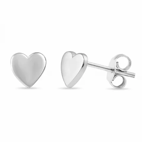 7 mm hart oorsteker in zilver