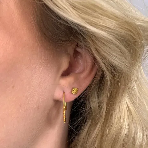 Rond oorbellen in verguld sterlingzilver