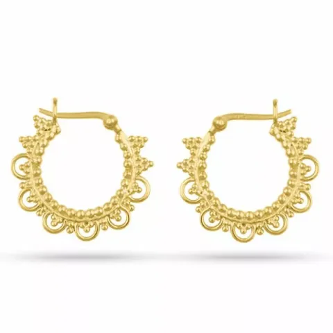 Rond oorbellen in verguld sterlingzilver