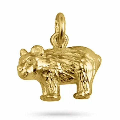 Teddybeer hanger in verguld sterlingzilver