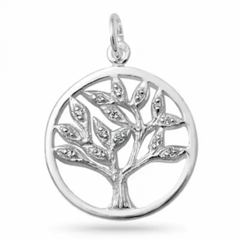 boom van het leven zirkoon hanger in zilver