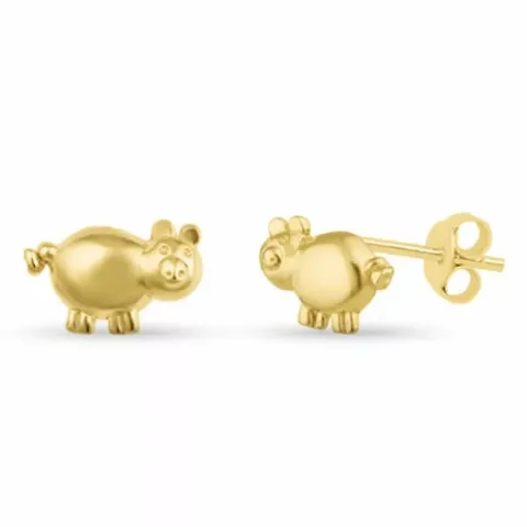 Varken oorsteker in verguld sterlingzilver