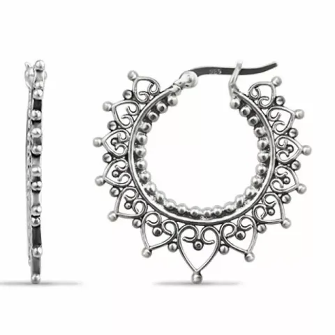 rond oorbellen in zilver