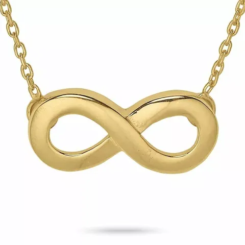 ketting in verguld sterlingzilver met infinity hanger in verguld sterlingzilver