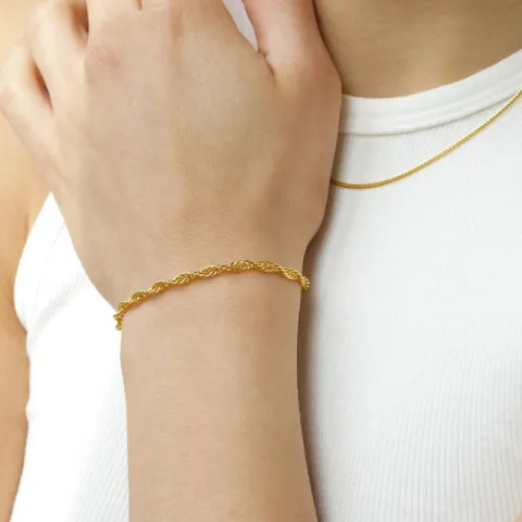 Armband in verguld sterlingzilver 17+2 cm x