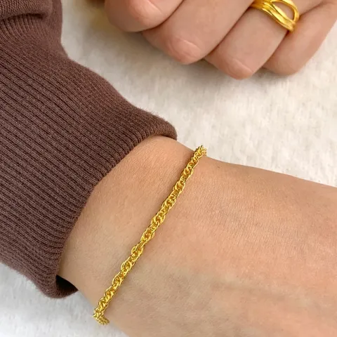 Armband in verguld sterlingzilver 17+2 cm x