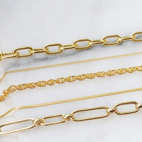 Armband in verguld sterlingzilver 17+2 cm x
