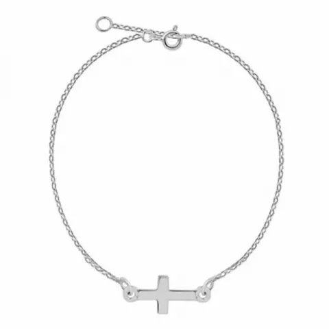 kruis armband in zilver met hanger in zilver