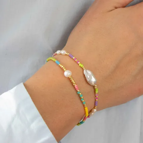 Hultquist Ingeborg armband in verguld sterlingzilver veelkleurig emaille