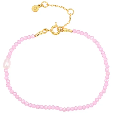 Hultquist Myla roze armband in verguld sterlingzilver