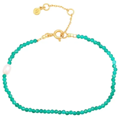 Hultquist Ruth groen armband in verguld sterlingzilver