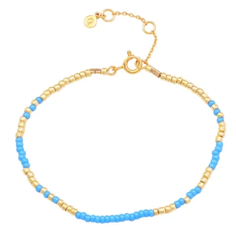 Hultquist Blue Mila parel armband in verguld sterlingzilver