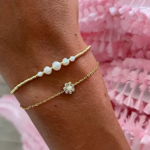 Hultquist Keyla parel armband in verguld sterlingzilver