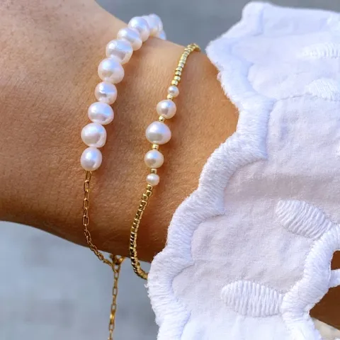 Hultquist Keyla parel armband in verguld sterlingzilver