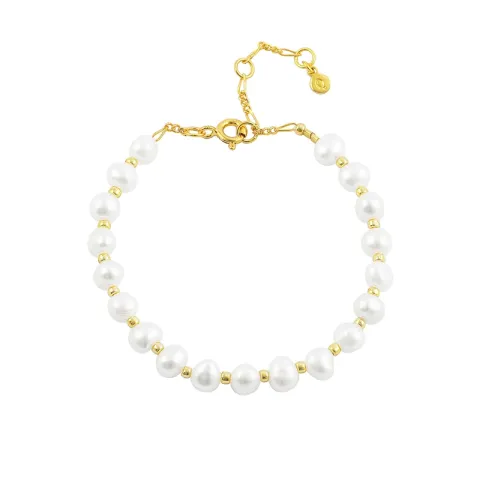 Hultquist Arabella parel armband in verguld sterlingzilver