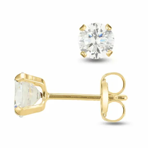5 mm oorsteker in 9 karaat goud met zirkoon - Gold Collection