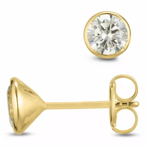 6 mm oorsteker in 9 karaat goud met zirkoon