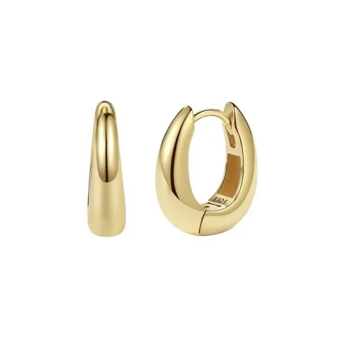 Nava Ease creool in verguld sterlingzilver