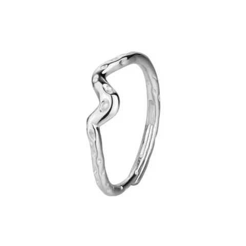 Nava Calypso  verstelbaar ring in zilver