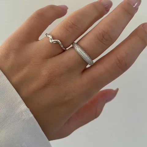 Nava Calypso  verstelbaar ring in zilver