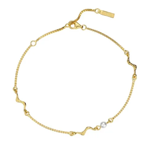 Nava Kaito parel armband in verguld sterlingzilver