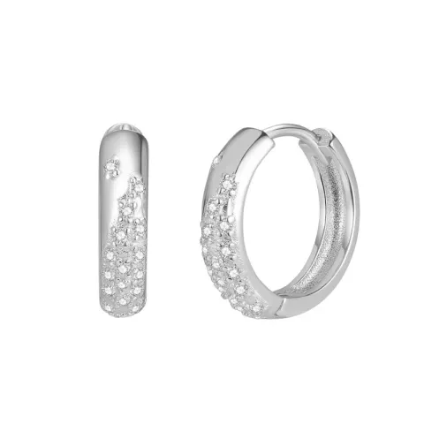 Nava Astra zirkoon oorbellen in zilver