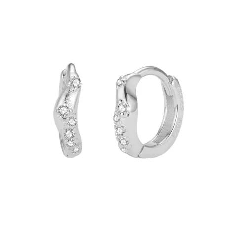 10 mm Nava Ara creool in zilver